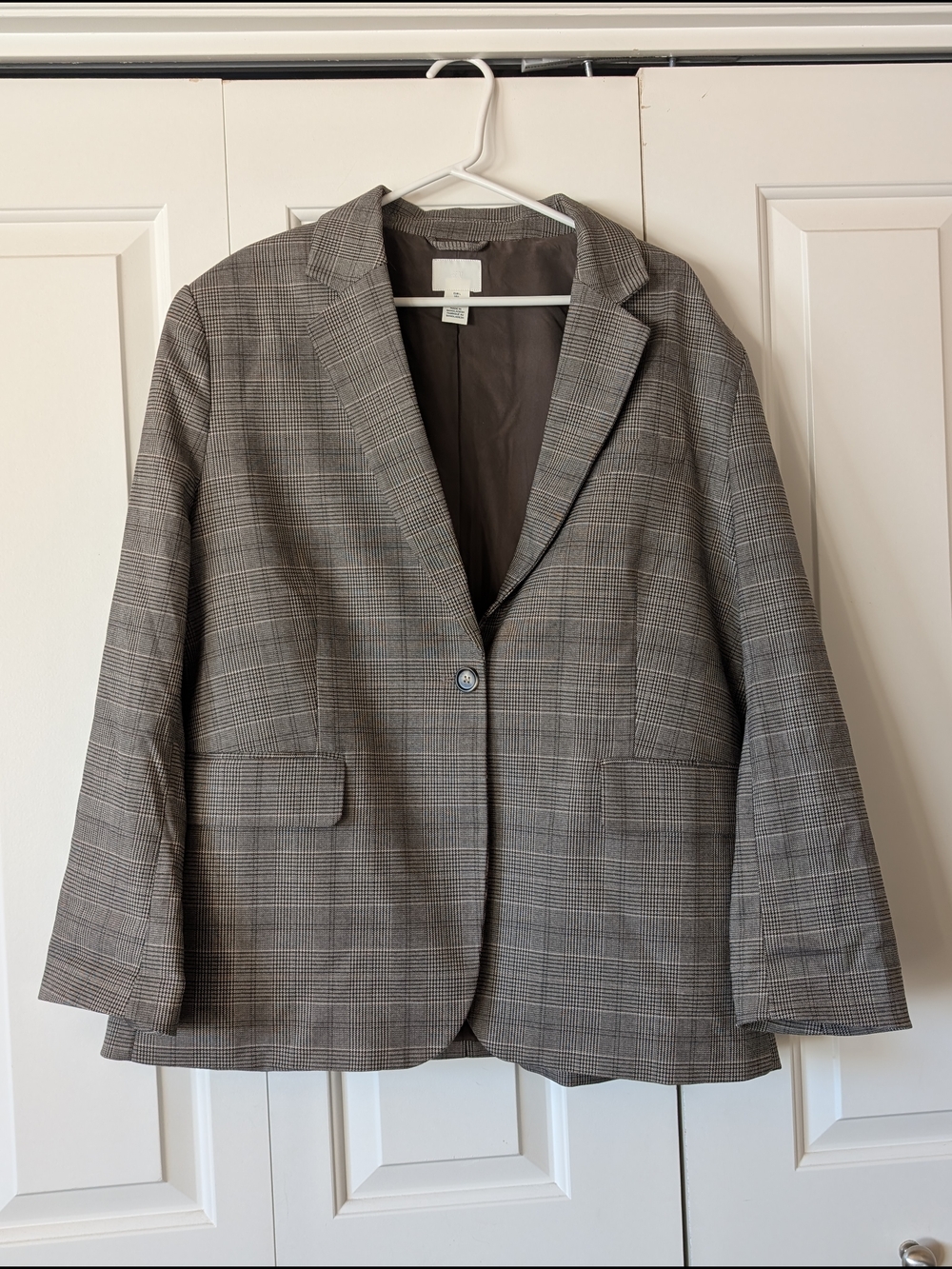 Grey Plaid Blazer